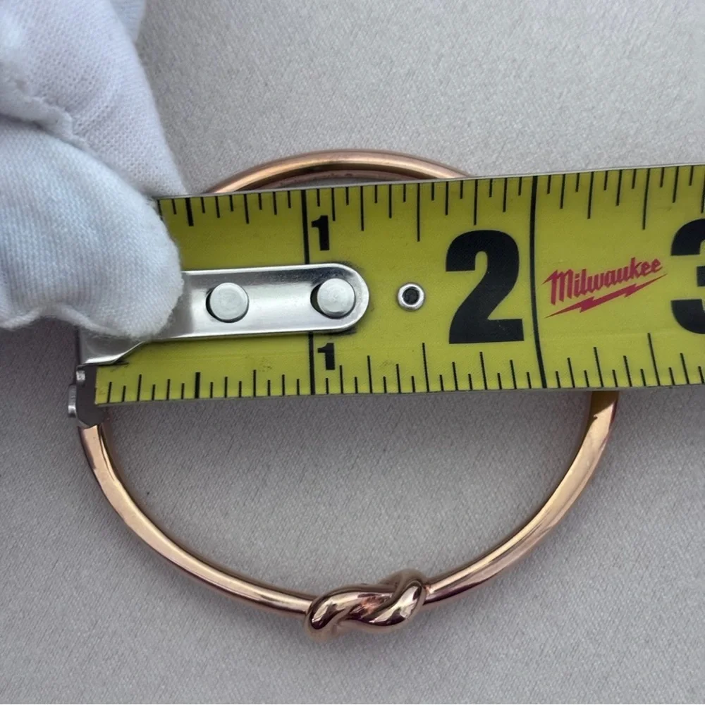 Kate Spade New York Rose-Gold Tone Love Me Knot Bangle Bracelet - Picture 6 of 6